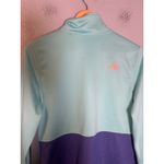 The North Face  Womens Full Zip Teal Purple Spell Out Logo Sweatshirt Sz Medium Photo 7