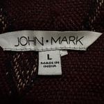 John Mark Boho Southwestern Sleeveless Cardigan Fringe Vest Burgundy large Photo 1