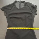 ZARA Black Mesh Short Sleeve & Back Crew Neck A-Line Mini Dress Size Small Photo 10