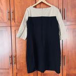 Talbots Dress Short Sleeve Knee Length Stretch Black Tan Size 18 Woman Petite Photo 4