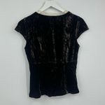 American Vintage Vintage Y2K Fairycore Green Velvet Shirt Size Small Lace Trim V Neck Whimsical Photo 5