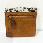 Madewell  Brown Leather Animal Print Fur Multi Card Slot Wallet Photo 4