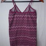 Poof! M Pink Flame Stitch Stretch Tank Top Photo 4