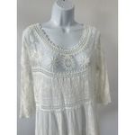 Women's White Lace Mesh Knitted Tunic from Greece Sz: M Summer Beach Vacay (b49) Size M Photo 2