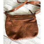 Anthro Vilenca Holland Cognac Leather Woven Crossbody Bag Boho Chic Timeless Brown Photo 3