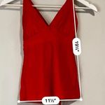 Kona Sol Women’s Ribbed Crisscross Tankini Swimsuit Top Red NWT Photo 3