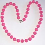 Vibrant Barbie Pink Vintage Beaded Necklace Photo 0
