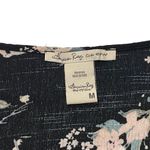 American Rag Black Floral Sweetheart Blouse Photo 7