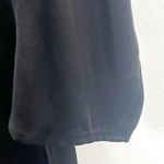 Theory  100% Silk Black Grainne Split Sleeve Back Button Shift Dress, Size 2 Photo 8