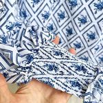 Caroline Constas Puff Sleeve Printed Square Neck Elliot Mini Dress Blue Womens S Photo 4