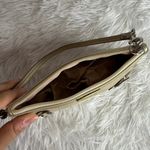 Coach Gold Tan Floral Signature Canvas Wristlet Photo 3