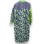 Lilly Pulitzer White Label  Blue & Green Patchwork Button Front Shirt Dress Sz M‎ Photo 3