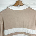 7 For All Mankind  Women's Cropped Terry Cloth V-Neck Sweater Multicolor Size M Photo 4