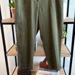 Talbots High-Rise Supersoft Cargo Cropped Woven Pant Army Green, 12 Photo 2