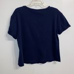 Anthropologie NWT $98  Maeve Navy Beach Embroidered Sweatshirt Tee S Photo 6