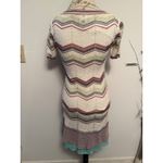 Missoni M Knit Dress Chevron Stripe Multicolor Short Sleeve Italy Photo 1