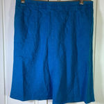 J.Jill Petite Linen Skirt Elastic Waist Pockets Teal Blue Women's Medium M Blue Size undefined Photo 0