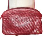 Etienne Aigner Vintage Purse Oxblood Burgundy Woven Leather Crossbody Bag Photo 3