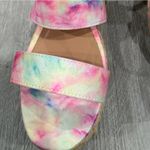 Bamboo  Multicolor Tie-Dye Wedge Sandals Photo 9