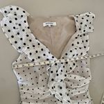 Elliatt  Black White Polka Dot Dorothy Ruffled Tiered Flounce Mini Dress Small Photo 3