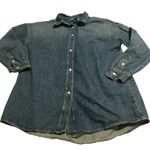 ZARA Blue Denim Oversized Long Sleeve Button Front Shirt Dress Tunic Top XS Photo 0