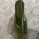 ASOS DESIGN Green Woven Strap Heels with Square Toe Size 6 Photo 9