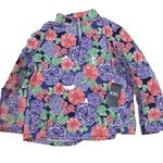 Ibkul long sleeve 1/4 zip mock neck Larisa navy golf top size XXL Green Photo 0