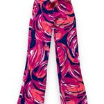 Lilly Pulitzer Georgia May Pull On Palazzo Pants Bomber Blue Plume Bloom XS Photo 1