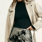 Free People  | FP One Camo Reversable Sequin Mini Skirt Silver black| Size 2 Photo 0