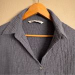 ZARA  Crinkle Button-Up Shirt Dress Photo 5