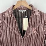 GSUWOO So Real Velvet Zip Front Jumpsuit V Neck Long Sleeve Form‎ Fitting Sexy Purple Size L Photo 4