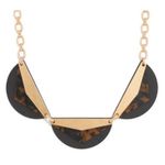 Madewell  Framecraft Gold Black Tortoise Geometric Statement Necklace Photo 1