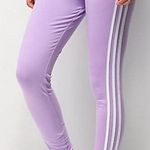 Adidas 3 Stripe Lavender Leggings Purple Size XS Photo 0