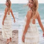 Aerie Tie Dye Maxi Dress White Size Small Ethereal Goddess Summer Bohemian Beach Photo 3
