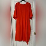 Eloquii Women's Plus Size Cross Front Flutter Sleeve Dress Peppery Vermillion 26 Photo 6