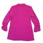Elizabeth and James NWT Ruched Sleeve Crepe Heather Blazer in Fuchsia Pink 0 $495 Photo 11