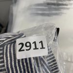 Ann Taylor Pants Women 12 Navy White Striped Seersucker Ankle Photo 10