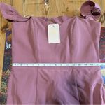 WAYF  Dusty Rose Cold Shoulder Ruffle Gown | Size Large Photo 6