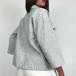 Eileen Fisher Women's Gray Striped Pocket Open Blazer Duster Jacket Cardigan S Photo 2