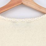 Rafaella Chic Cream Short Sleeve Sweater - Lambs Wool & Rabbit Hair Photo 5