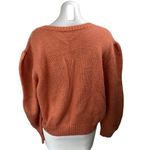 Women's Coral Floral Long Sleeve Knit Button Down Cardigan Sweater Top Size M Orange Size M Photo 1