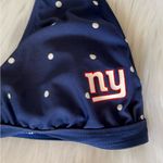 NFL Women's New York Giants Blue Polka Dot Bikini Top Medium Photo 1