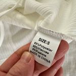 Goodnight Macaroon  Women’s Small Lace Up White Longsleeve New NWT Photo 4