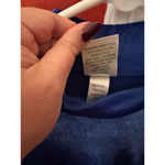 Blair  Royal Blue Mock Neck Long Sleeve Velour Sweater Shirt Top Small Photo 7