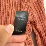 Lulus Orange Oversized Ribbed Boho Sweater Womens M Flare Sleeve Beachy Casual Photo 8