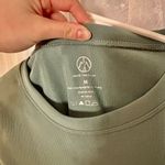 Elegant Olive Long Sleeve Crop Top Green Size M Photo 1