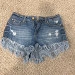 Flared Denim Shorts Blue Size 0 Photo 0