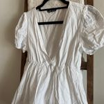 SheIn white v-neck puff sleeve tiered dress Photo 1