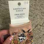 American Eagle  Outfitters AE Orange Spooky Halloween Graphic Crew Socks Photo 2