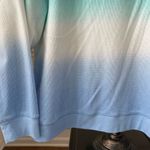 Splendid  Thermal Dip Dye Shirt Sweatshirt Blue Green XL Photo 1